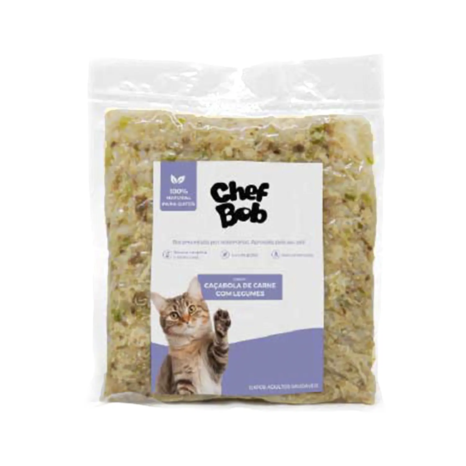 Alimentação Natural Chef Bob para Gatos Caçarola de Carne com Legumes